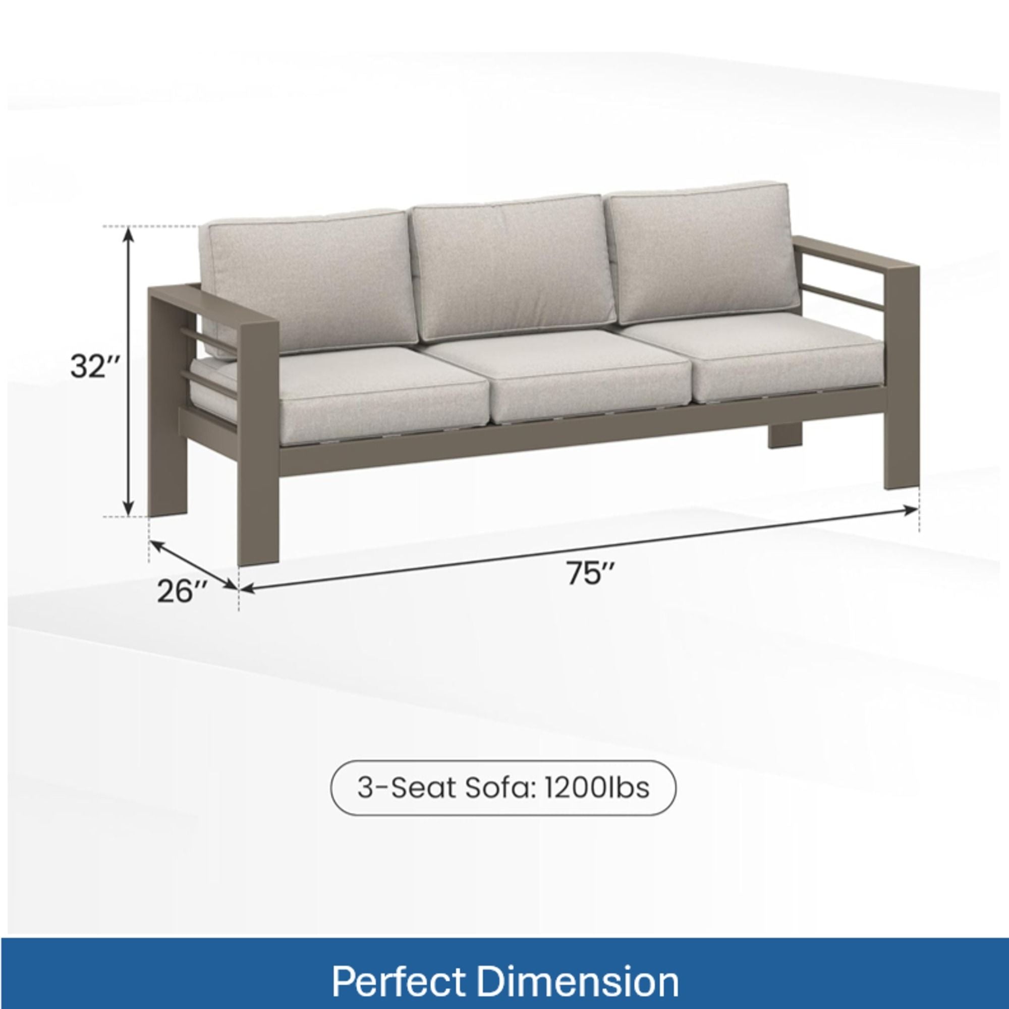 Outdoor Patio Set All-Weather & Thick Cushions