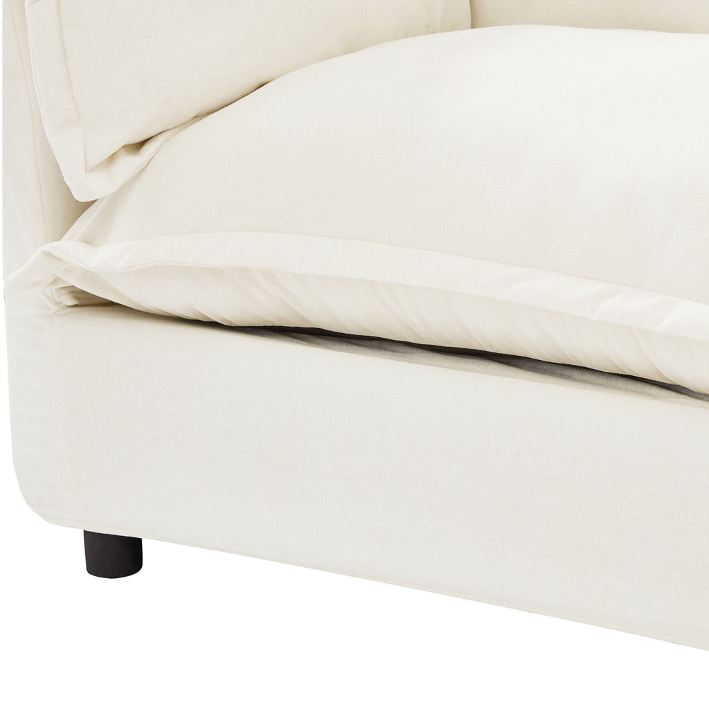 Modern Armchair Sofa With Movable Ottoman