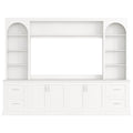 Arched Entertainment Center Wall Unit With Drawers, TV Stand