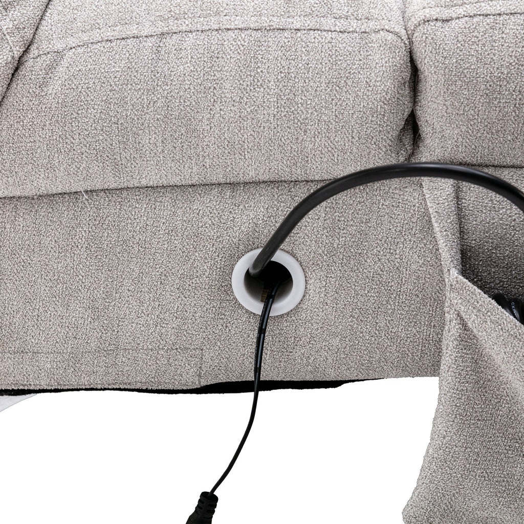 Massage Chaise Lounge Indoor With Remote Control, Ergonomic Electric Massage Lounger