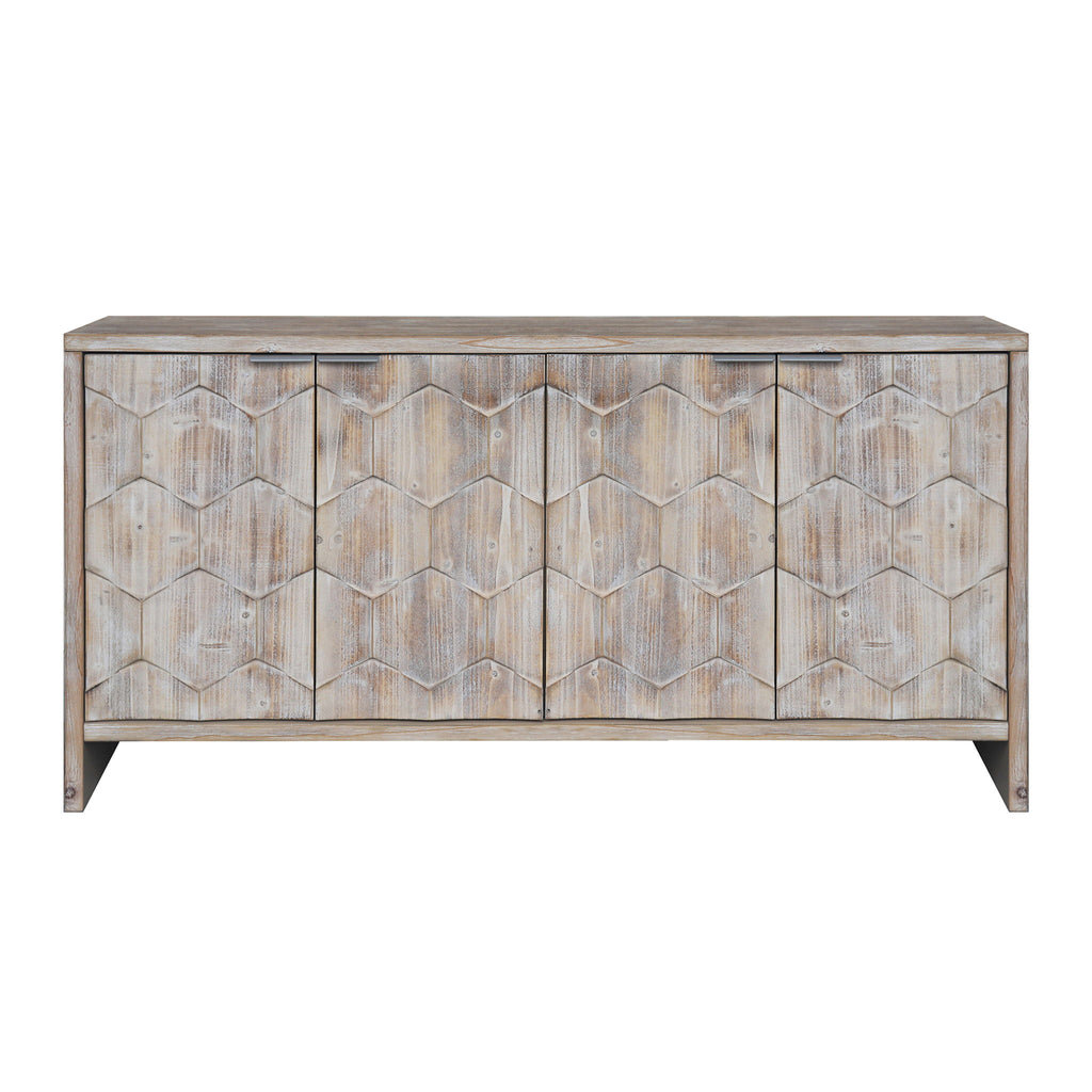 Accent Cabinet Farmhouse Style 4 Door Wooden Cabinet Sideboard Buffet Server Cabinet Storage Cabinet, For Living Room, Entryway, Hallway, Office, Kitchen And Dining Room