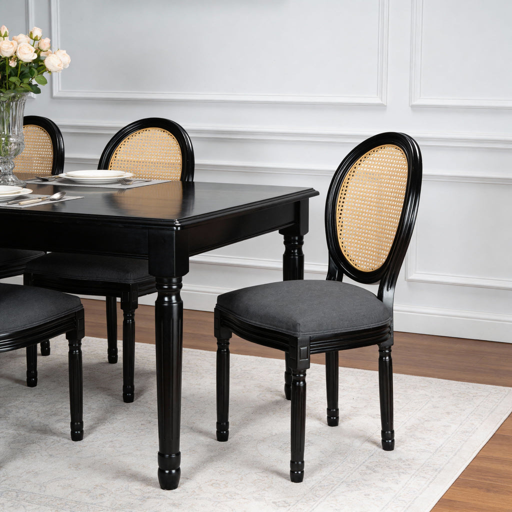 French Country Dining Chairs With Round Back (Set of 2)