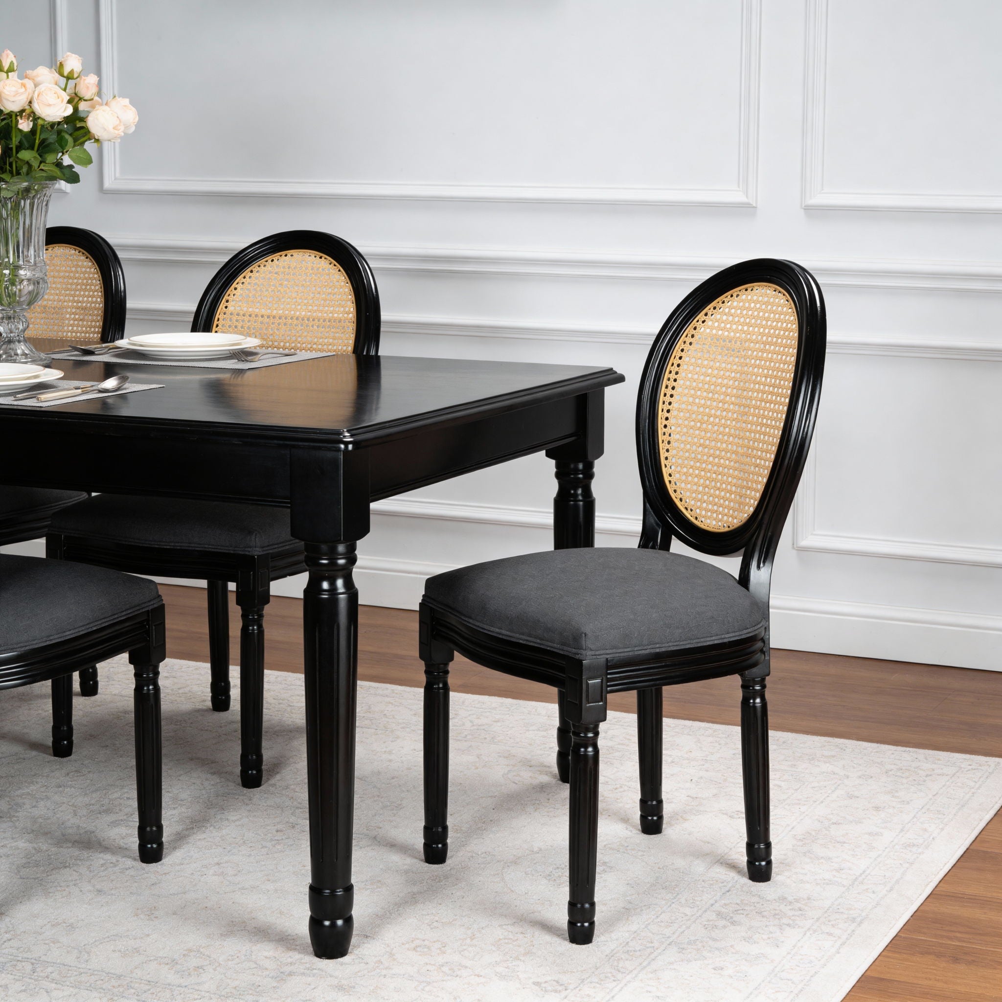 French Country Dining Chairs With Round Back (Set of 2)