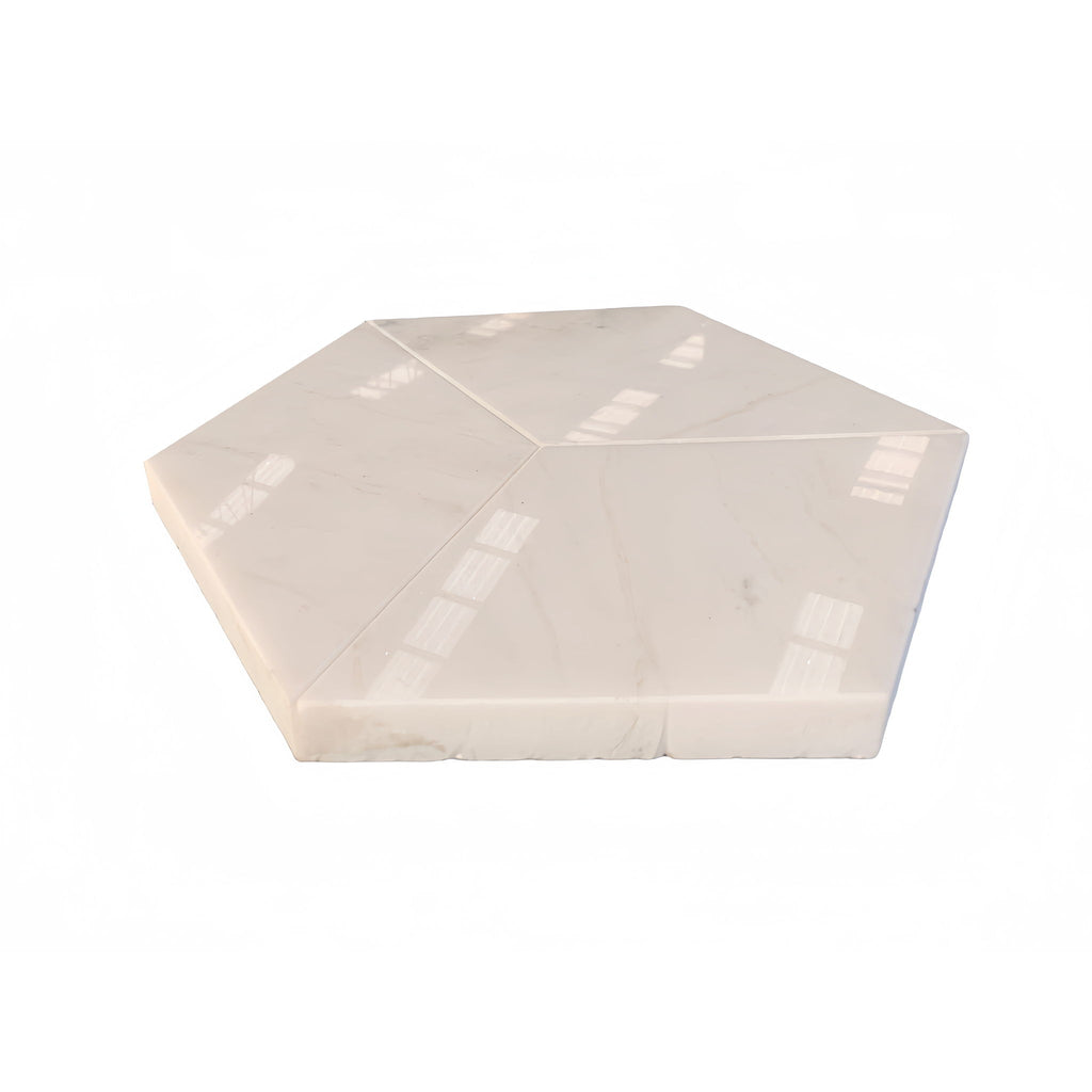 Hexagon Natural Marble Polished Tile For Wall And Floor (Set of 12)