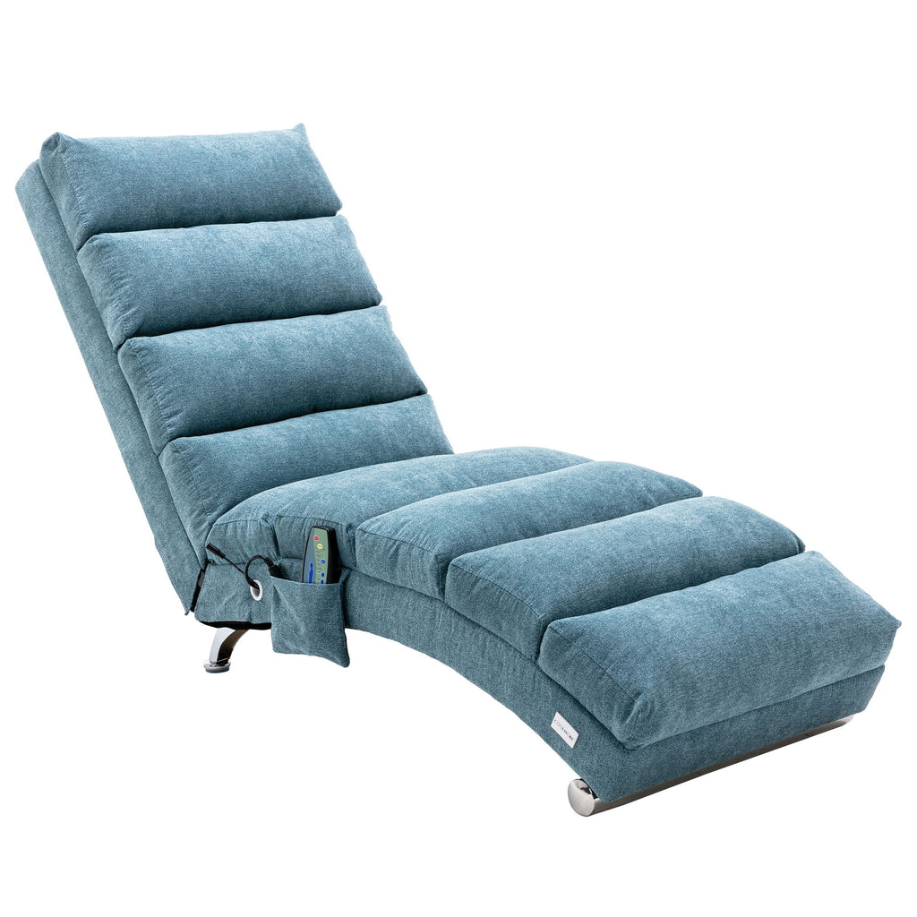 Massage Chaise Lounge Indoor With Remote Control, Ergonomic Electric Massage Lounger