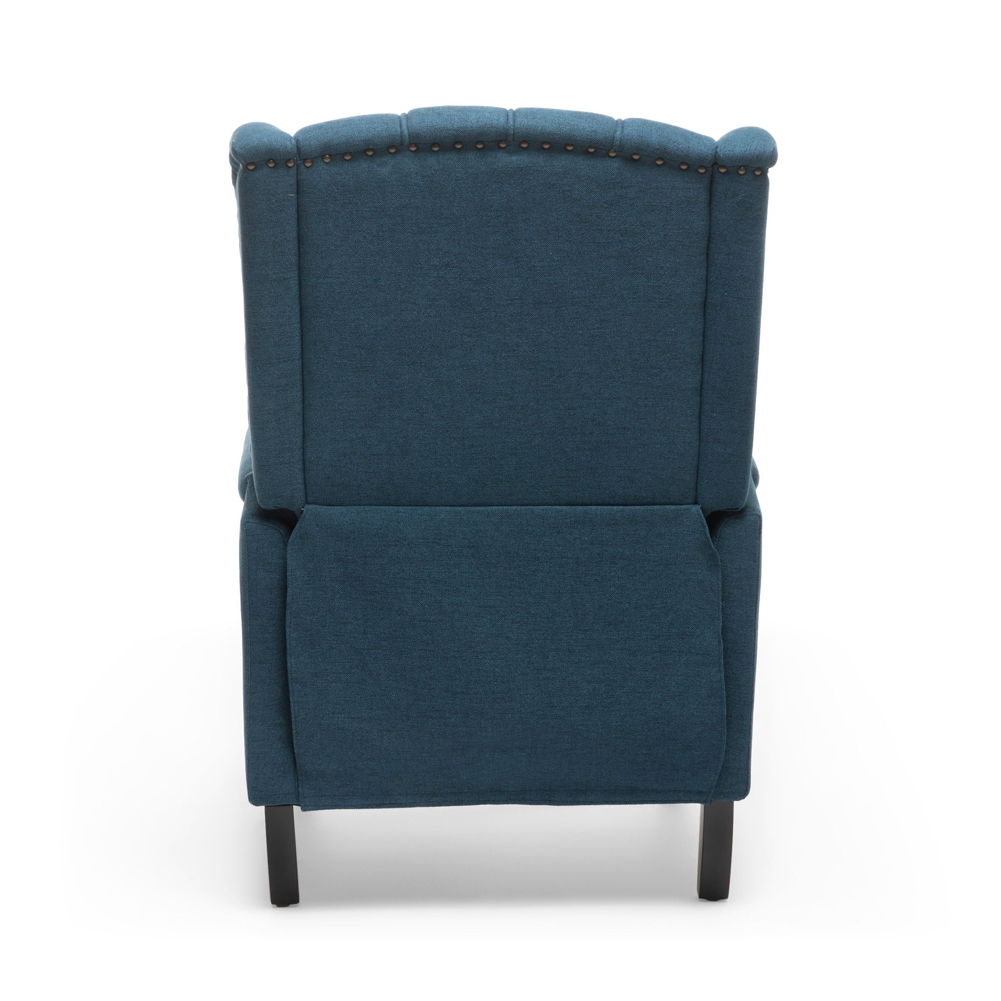 Armchair Recliner With Pushback Mechanism And Wingback Design