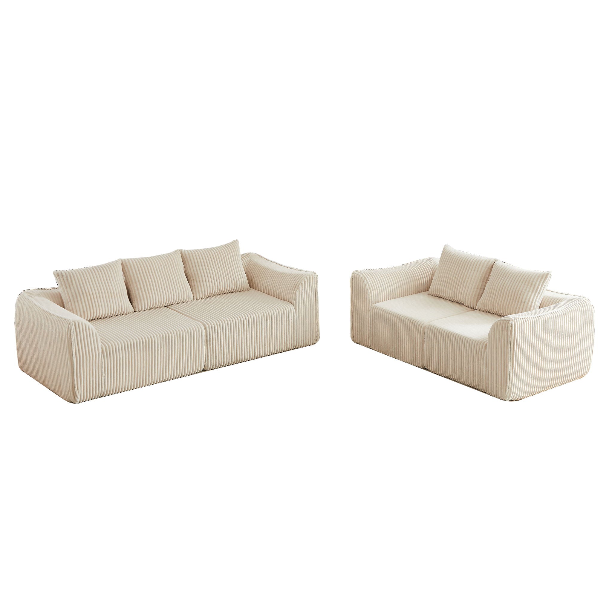 Minimalist Set With Curved Lines & Gently Sloped Backrest