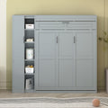 Murphy Wall Bed With Shelves, Wardrobe And LED Lights