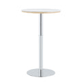 Circular Bar Table - White / Silver