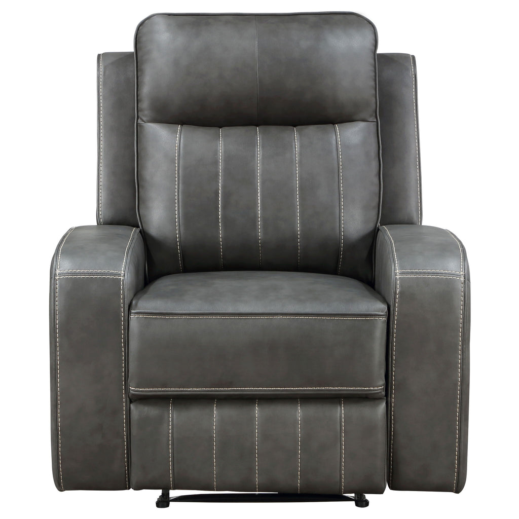 Forrest - Recliner Chair With Tufted Upholstery - Gray