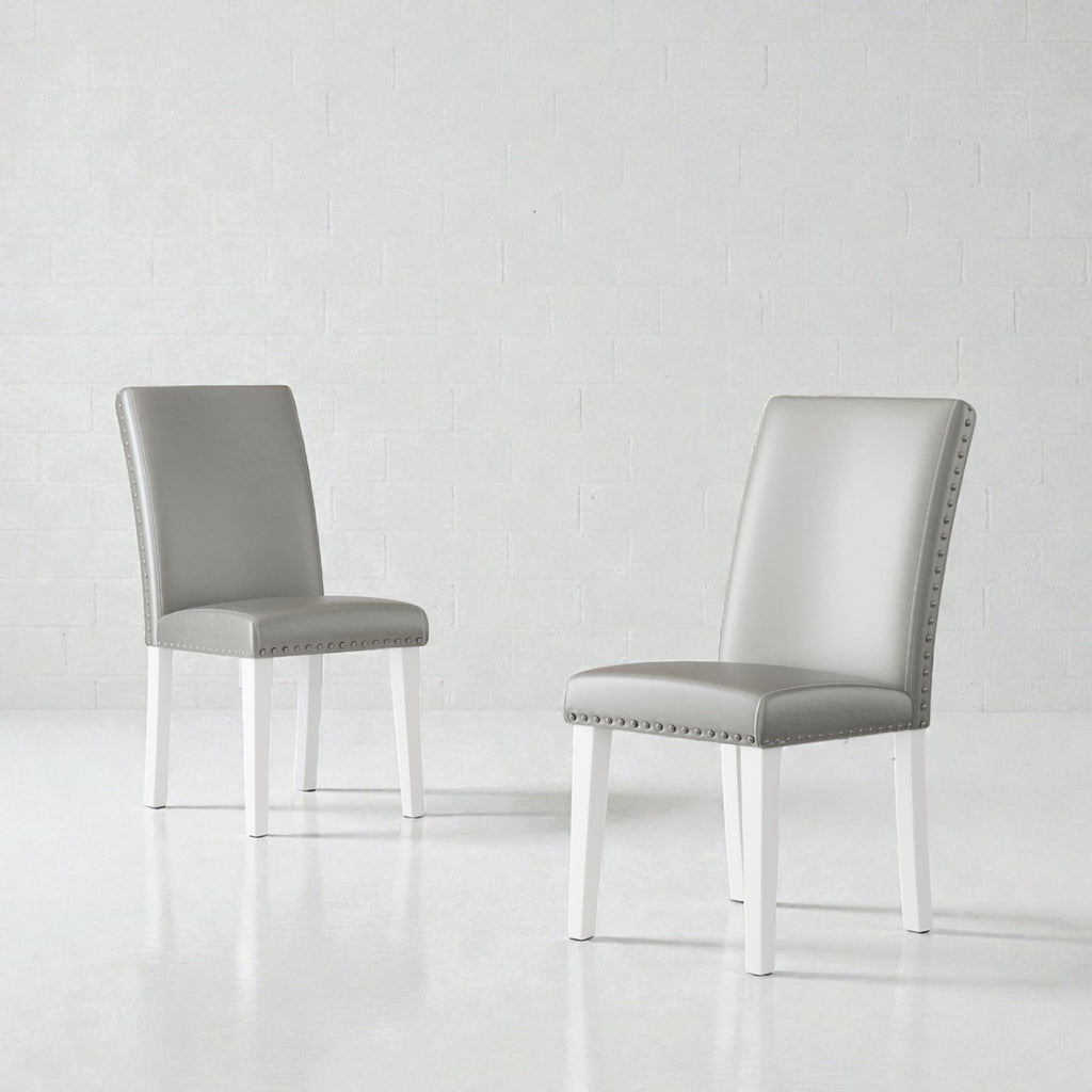 Upholstered Dining Chair With High Back Design (Set of 2)