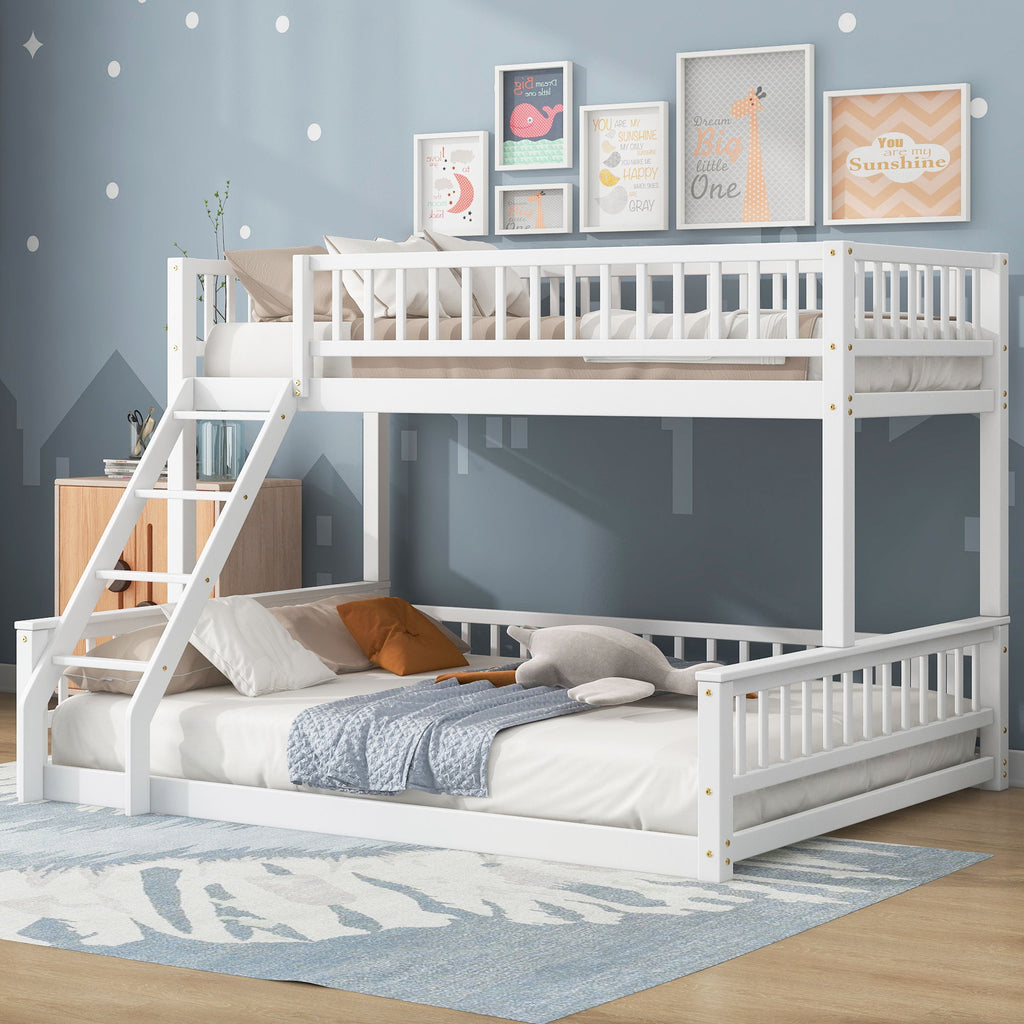 Bunk Bed With Ladder And Guardrails