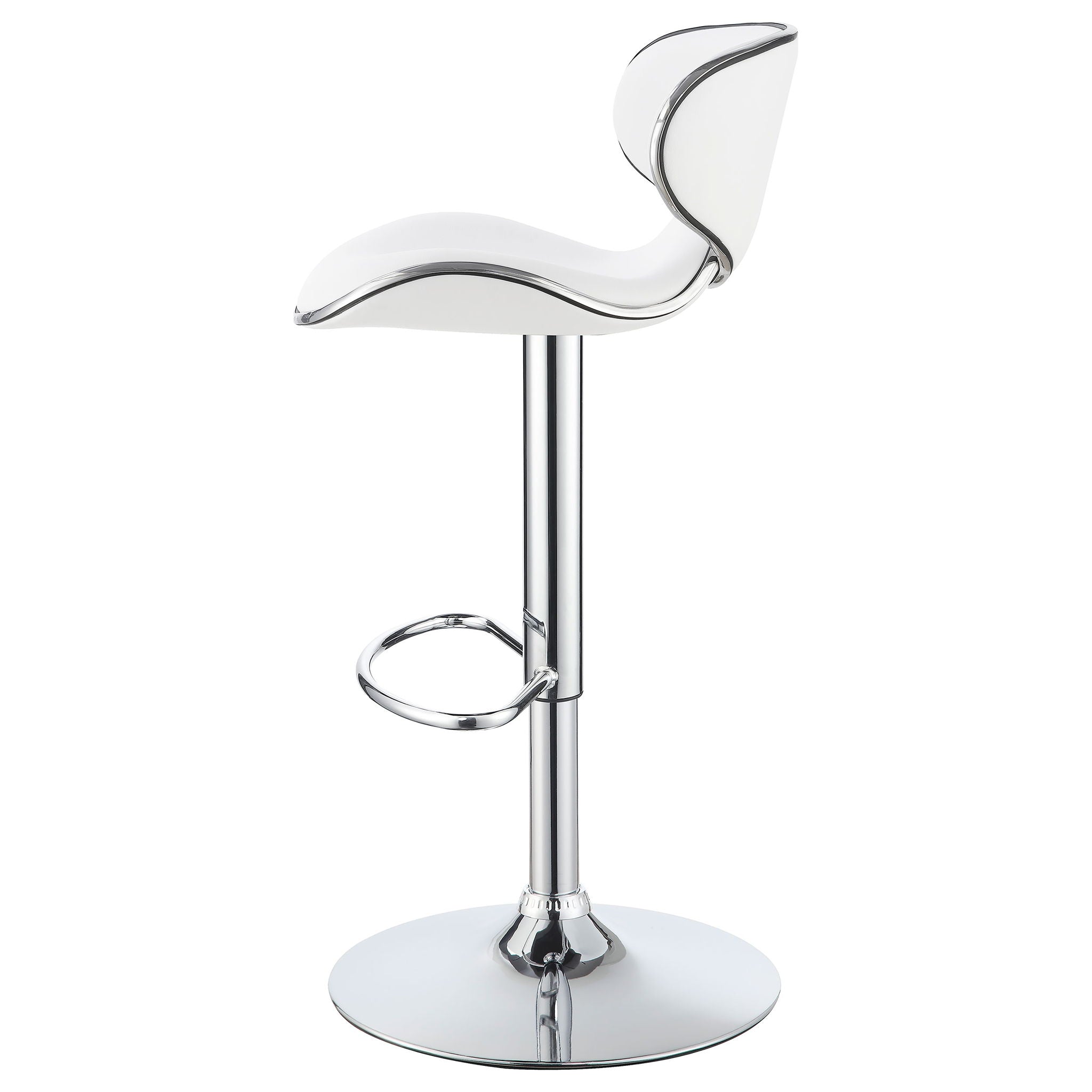Edenton - Upholstered Adjustable Bar Stool (Set of 2) - White