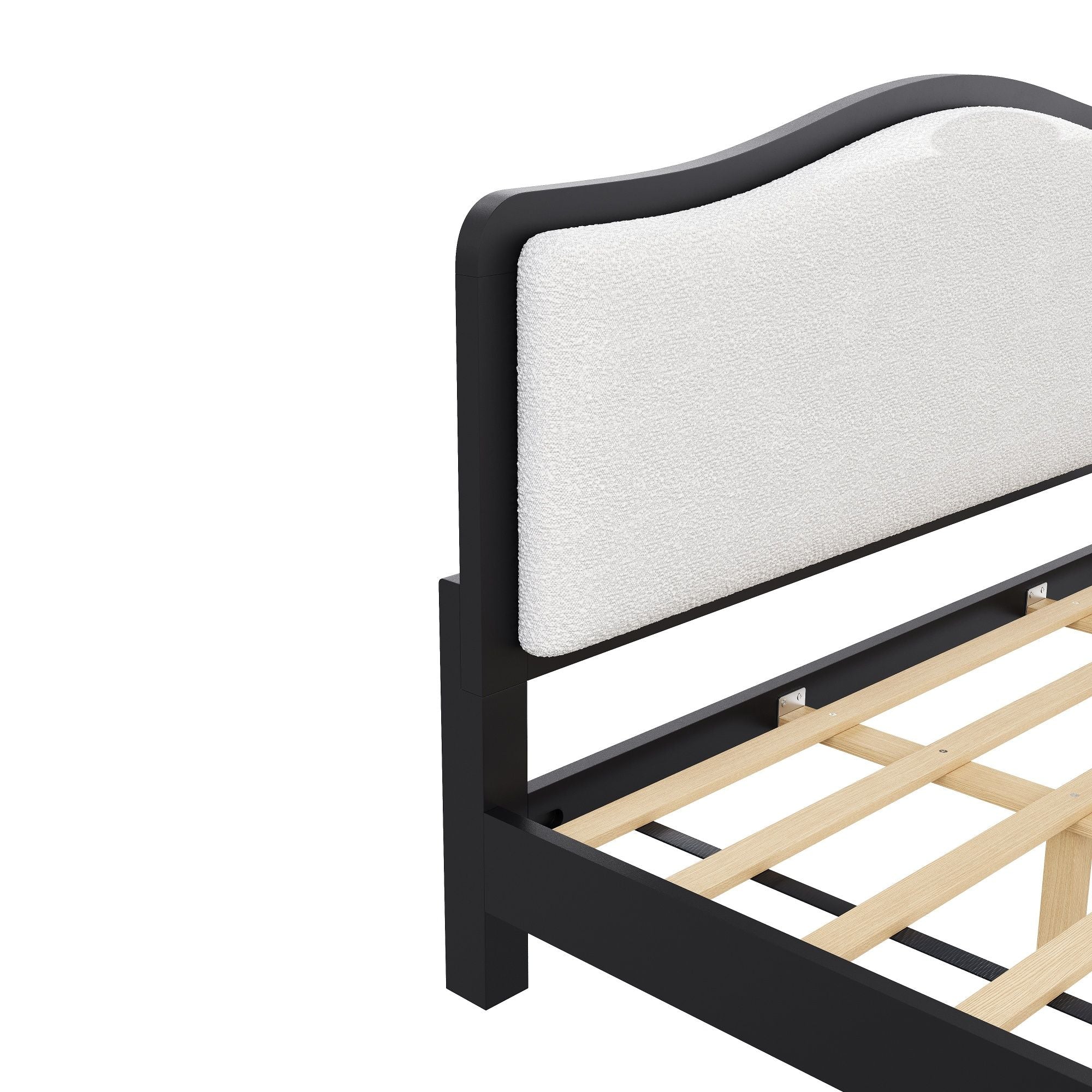 Platform Bed With Upholstered Headboard