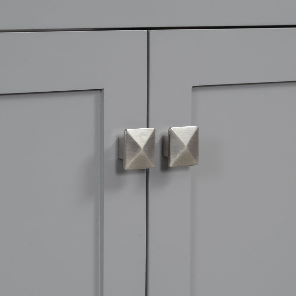 Bathroom Vanity With Ceramic Sink, Modern Single Bathroom Cabinet With 2 Doors And A Shelf, Soft Close Doors