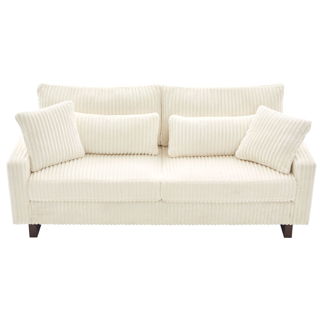 Modern Loveseat Sofa With 4 Pillows