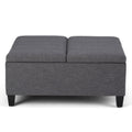 Ellis - Coffee Table Storage Ottoman Contemporary Design