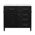 Modern Bathroom Vanity With Sink Top, Flip Drawer Design