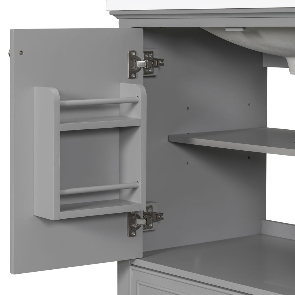 Modern Bathroom Vanity Base Only With Doors And Drawer