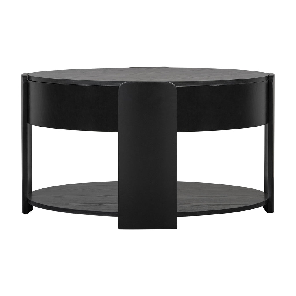 Round Lift Top Coffee Table With Hidden Storage
