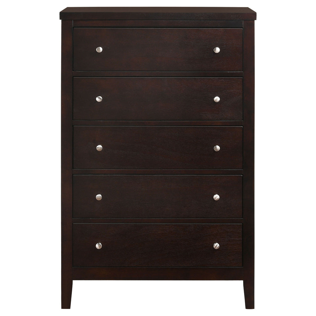 Payton - 5 Drawer - Cappuccino