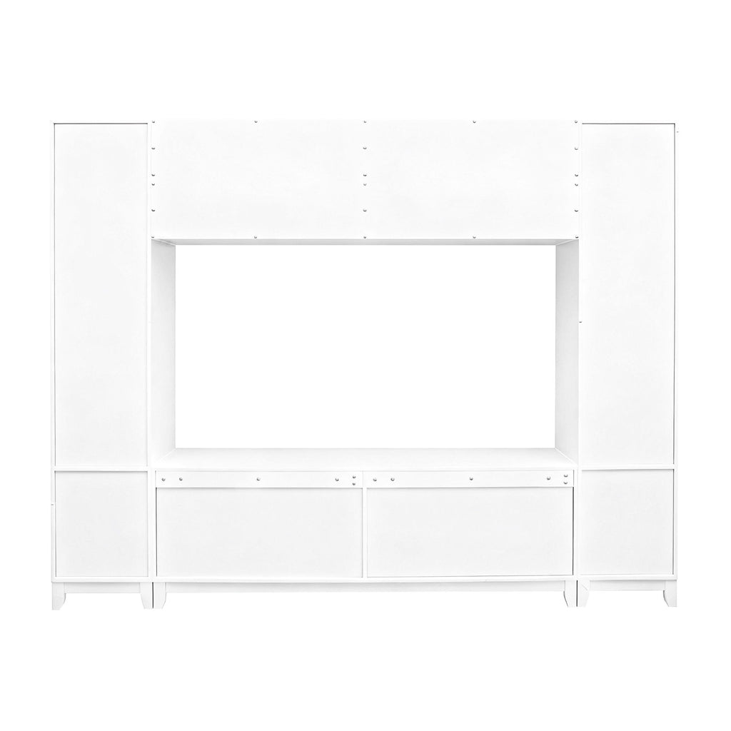 Wall Unit Modern Entertainment Center With Glass Doors