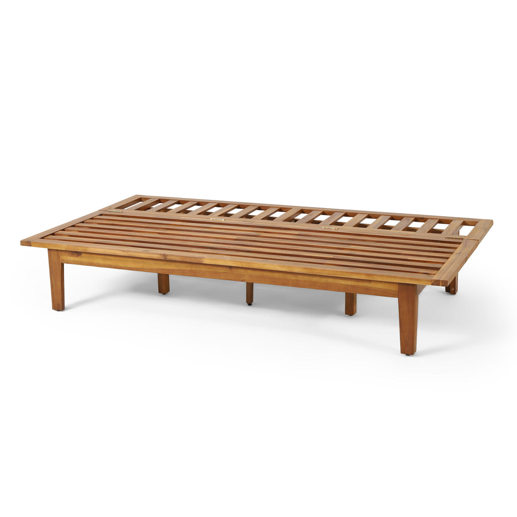 Outdoor Elegance Daybed With Convertible Design Cushion Frame - Beige