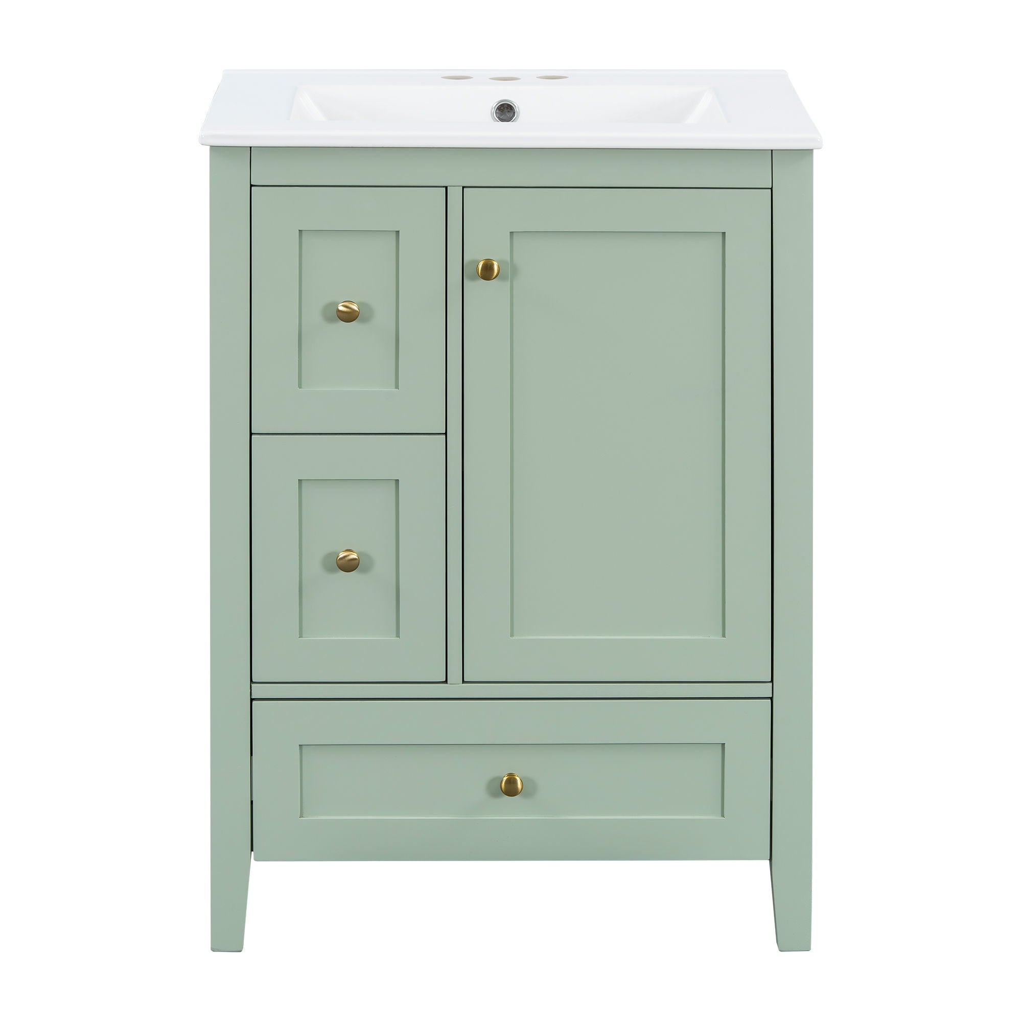 Modern Bathroom Vanity With Storage, Adjustable Shelf