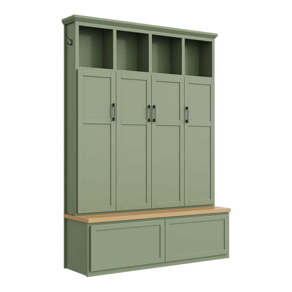 Hall Tree With 4 Hidden Cabinets