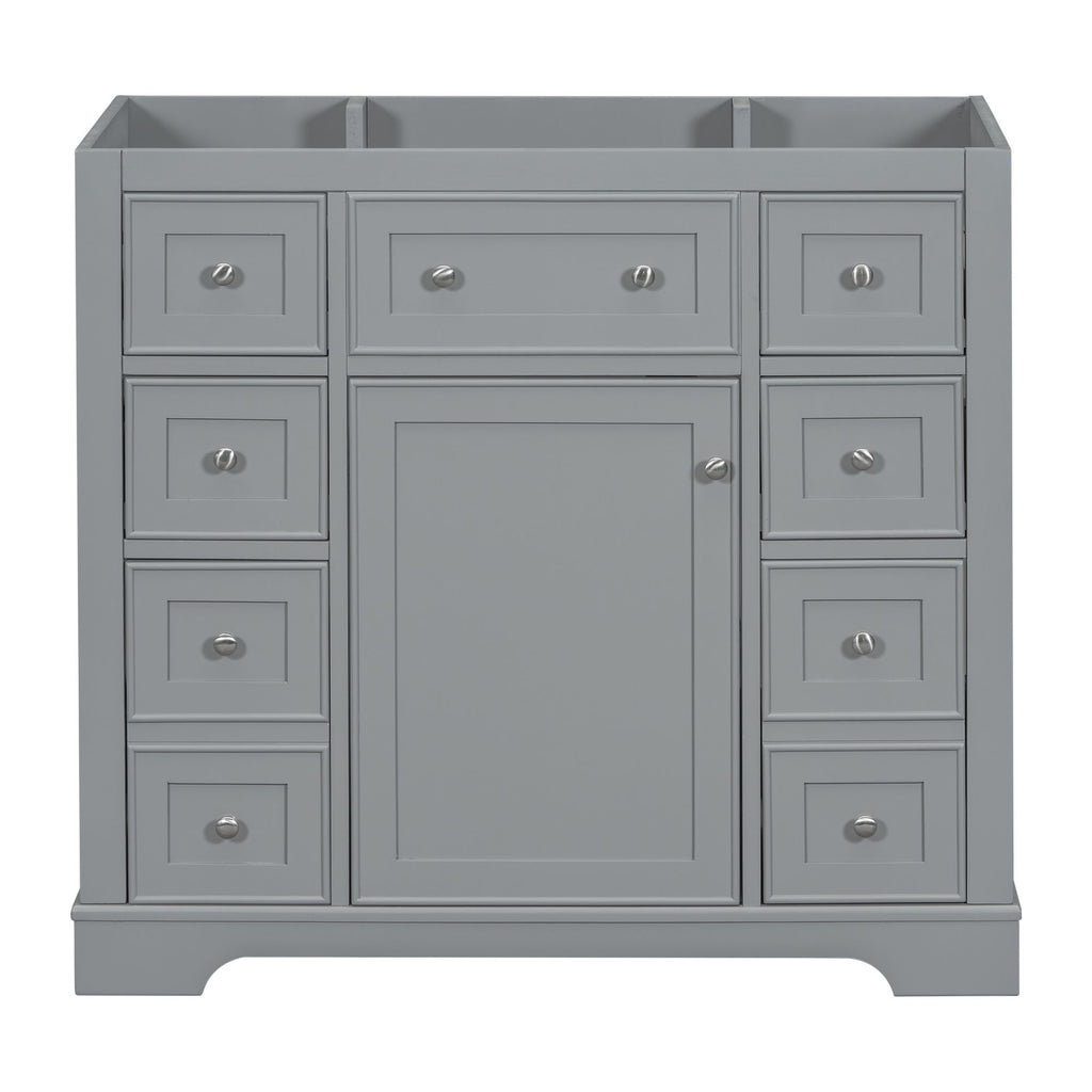Modern Bathroom Vanity Base Only With 1 Cabinet And 6 Drawers