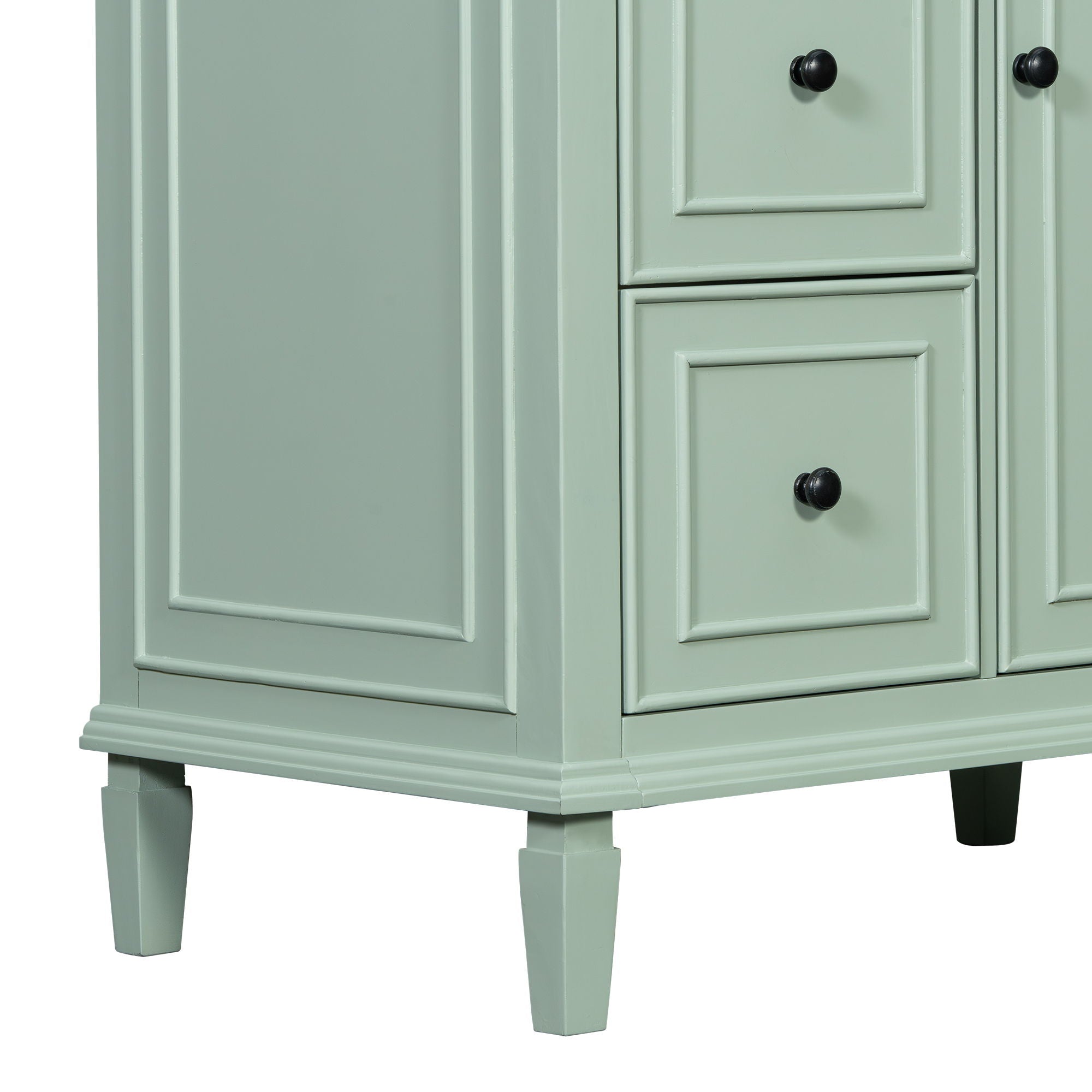 Modern Bathroom Vanity With Sink, Adjustable Shelf, Flip Drawer & 2 Drawers