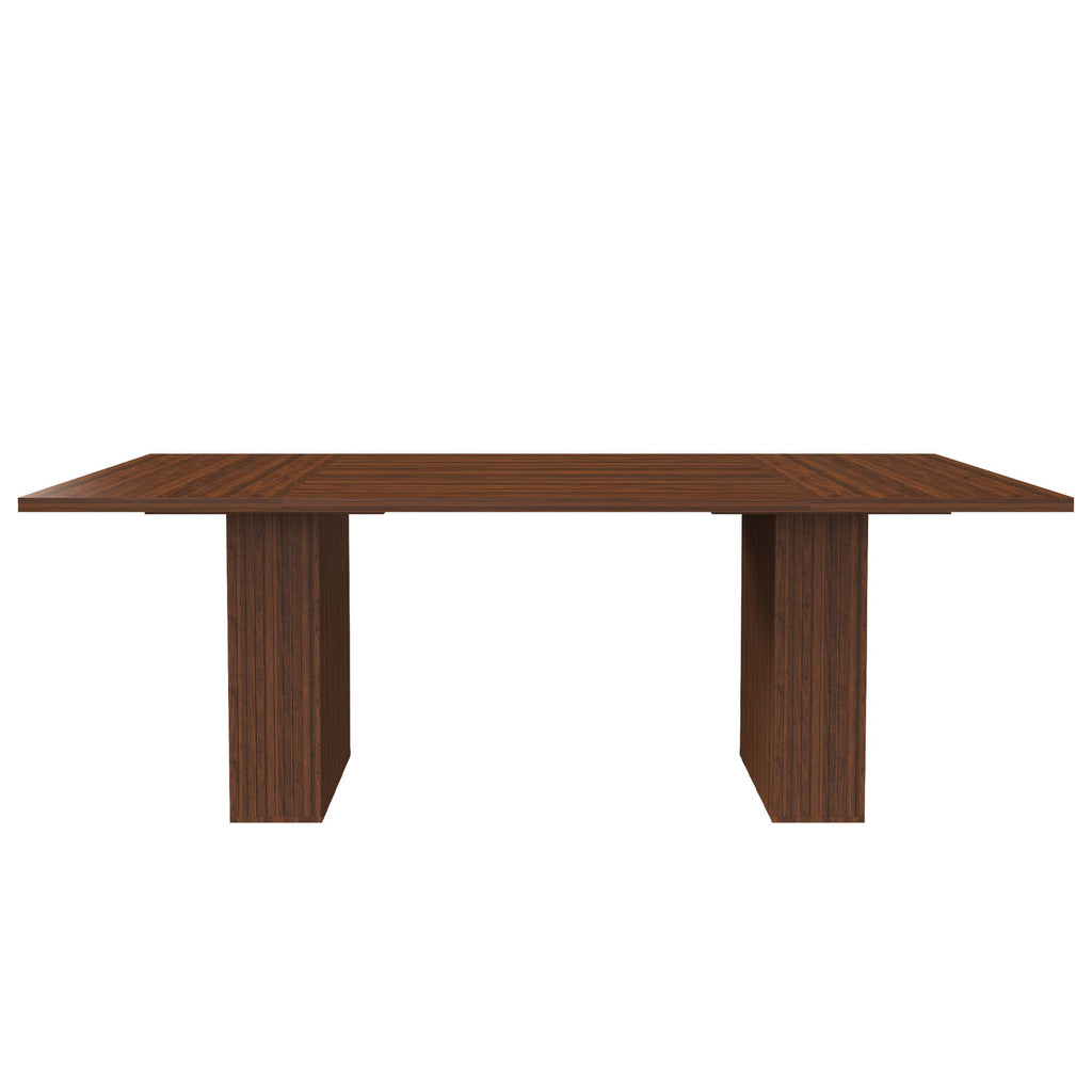 Rectangular Dining Table With Storage Base - Walnut