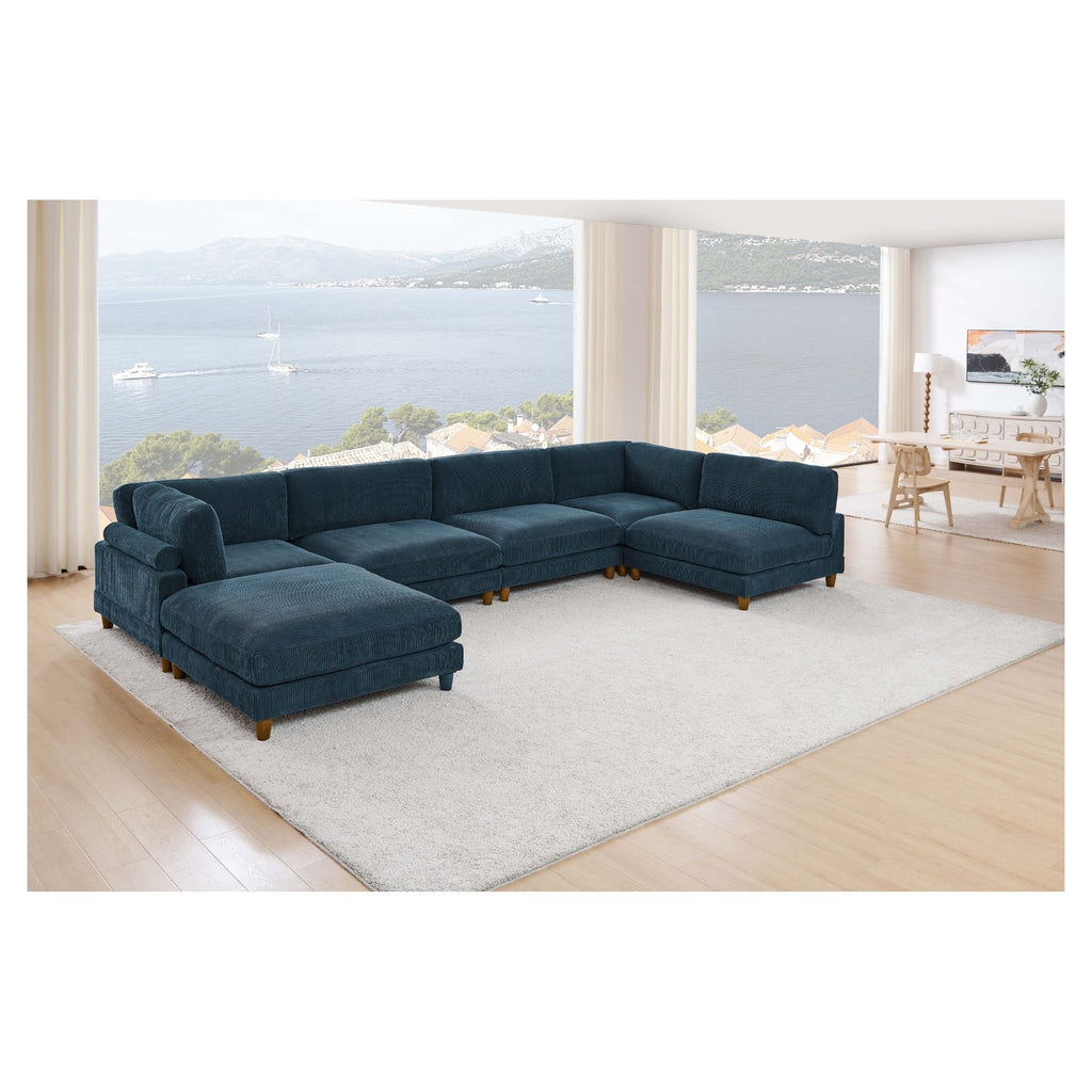 Modern Modular Sectional With Adjustable Back Support