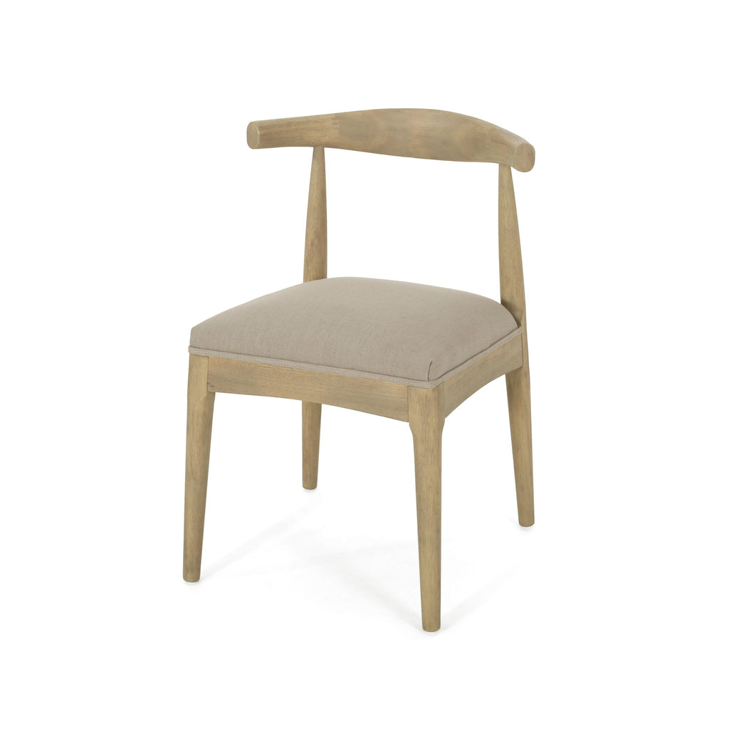 Mid Century Modern Dining Chair Set With Upholstered Seating