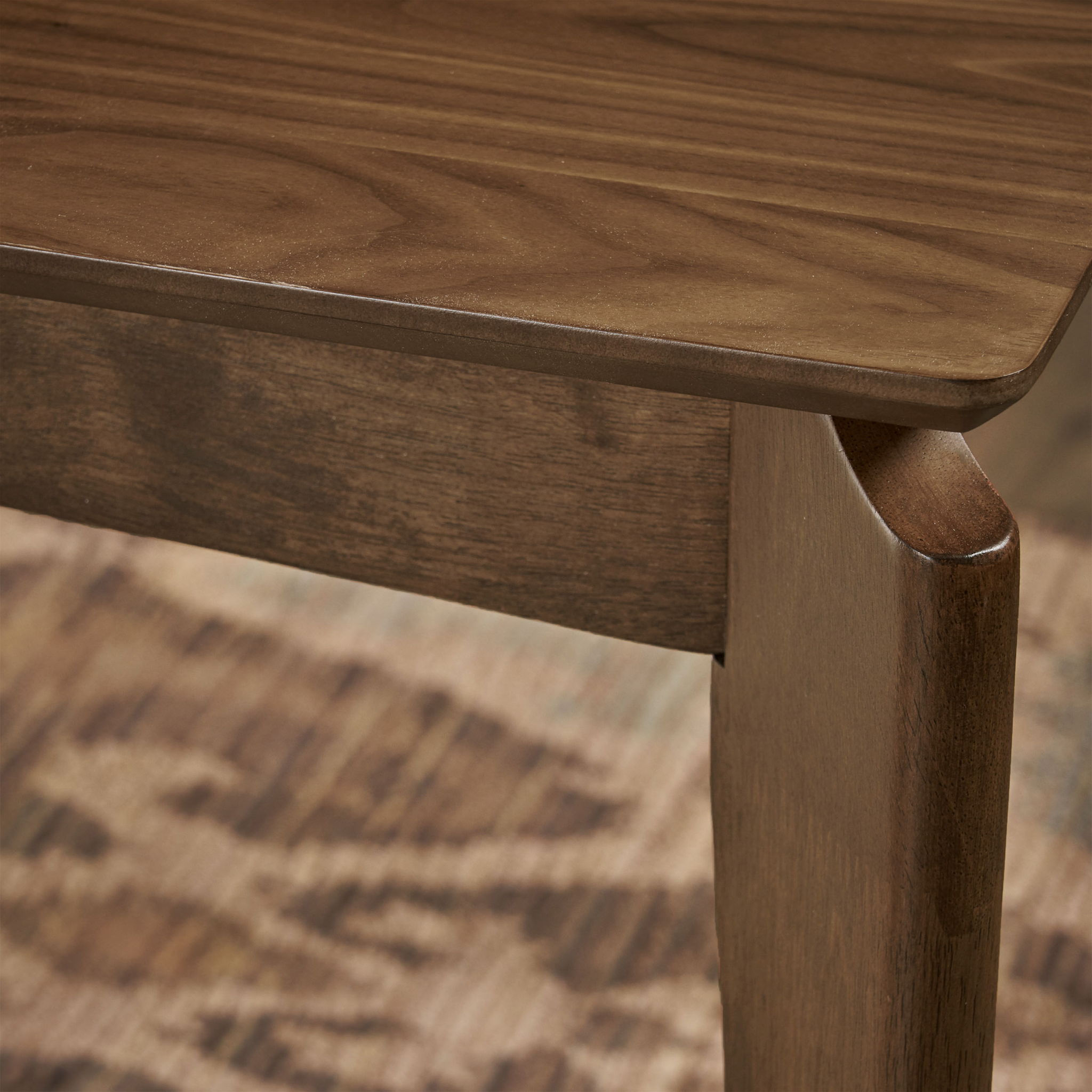 Jesse - Mid Century Style Dining Table With Minimal Details - Walnut