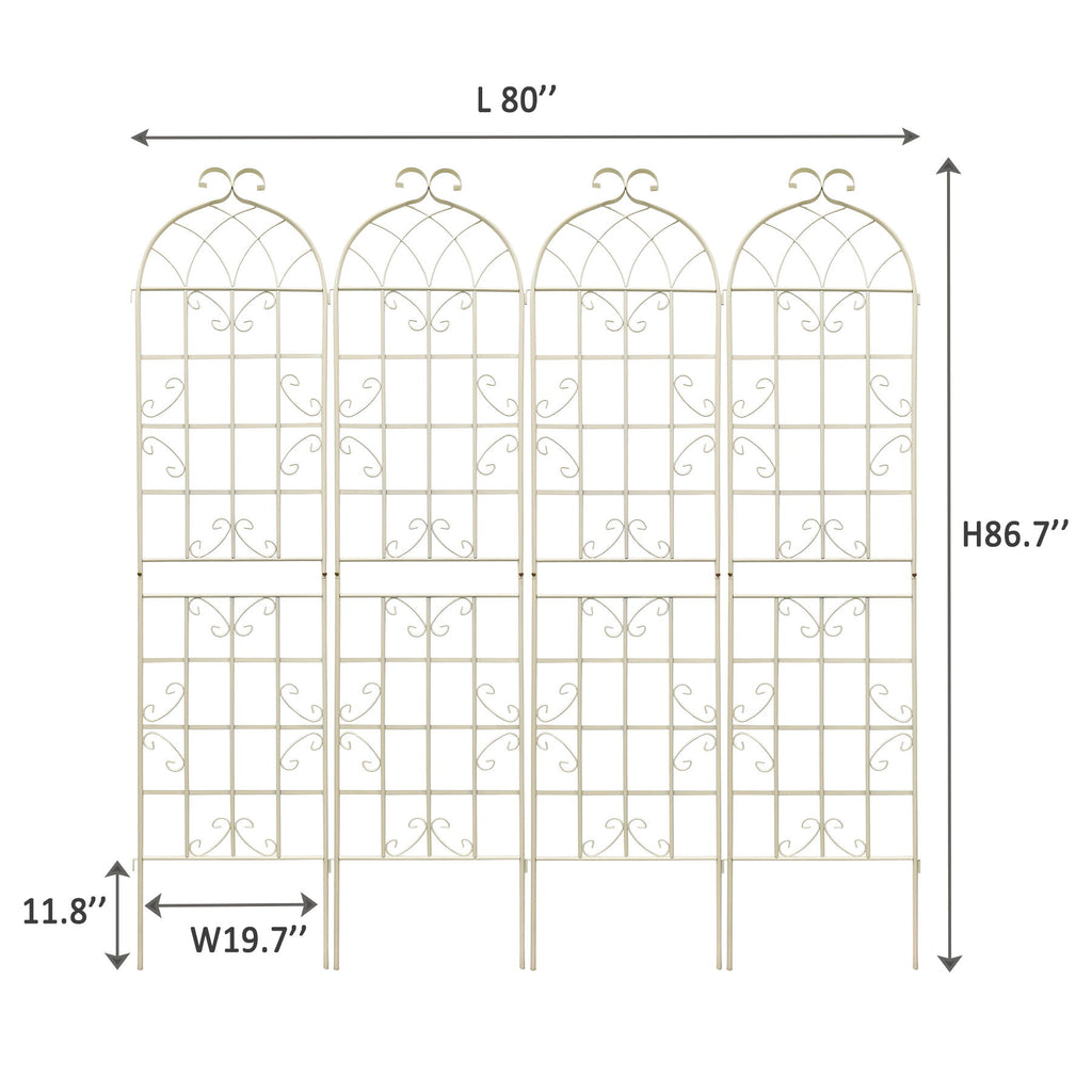 Metal Garden Rustproof Trellis For Climbing Plants Outdoor Flower Support