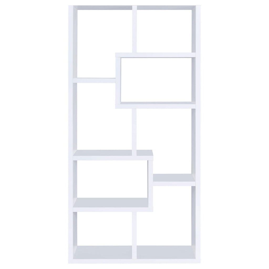 8 Shelf Geometric Bookcase