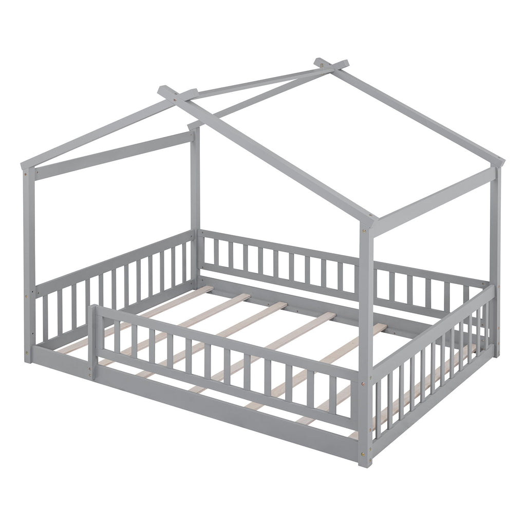 Bed House Bed Frame With Fence