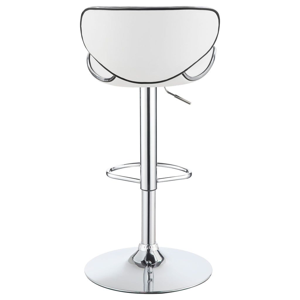 Edenton - Upholstered Adjustable Bar Stool (Set of 2) - White
