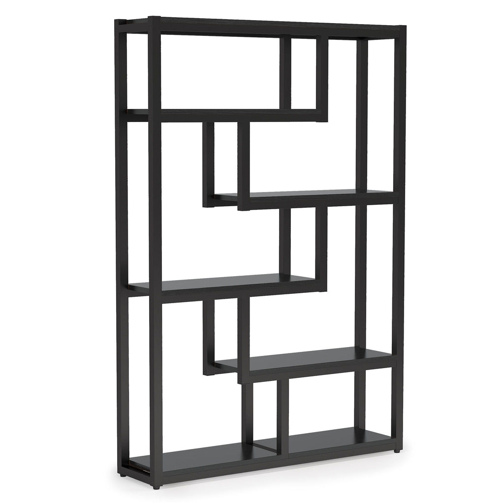 6 Tier Etagere Bookcase With Asymmetrical Shelves For Living Room