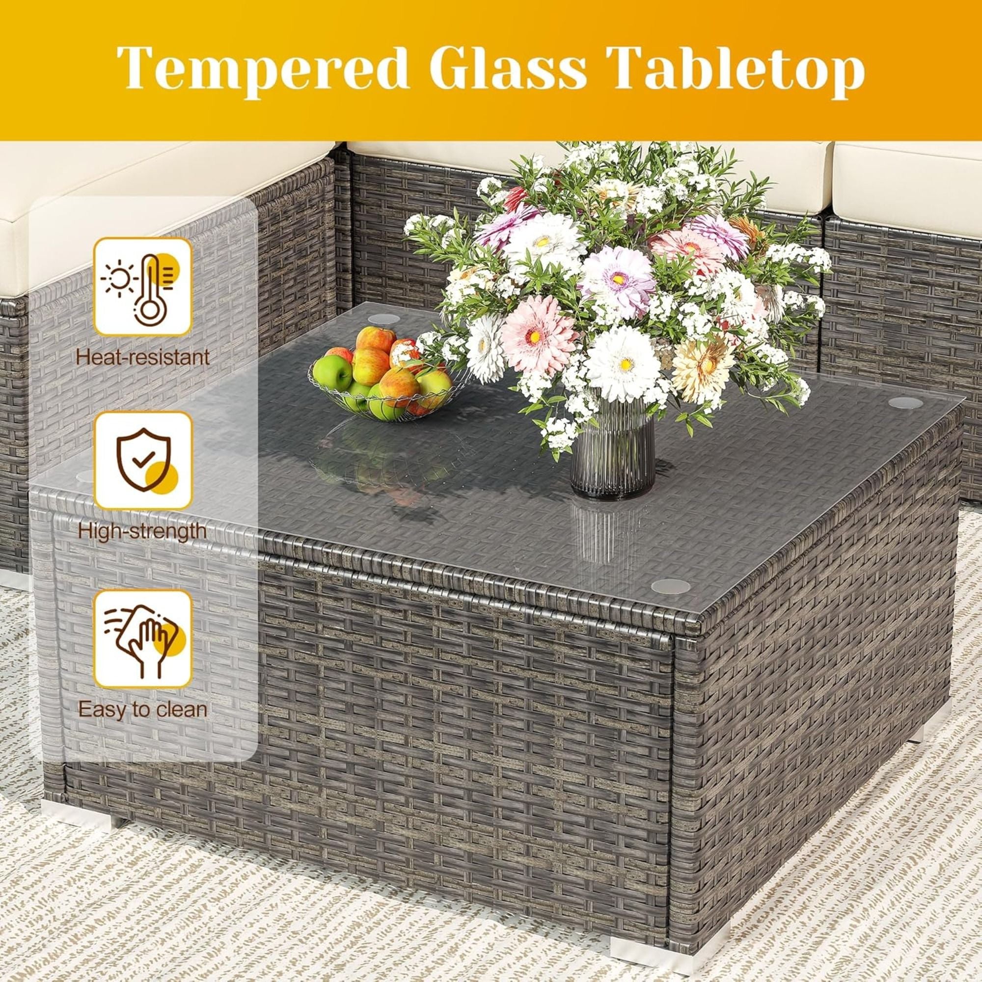 Modern Patio Set With Coffee Table