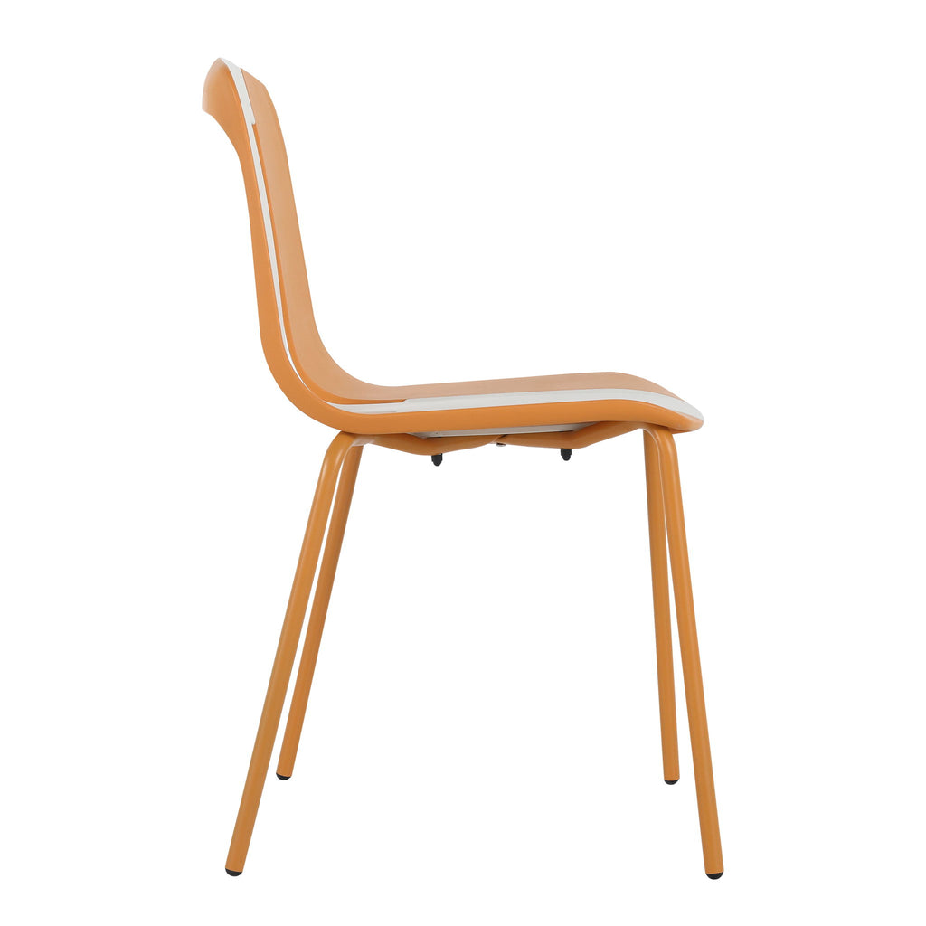 Modern Striped Blocking Single Chairs, Waterproof And Fade Resistant (Set of 4)