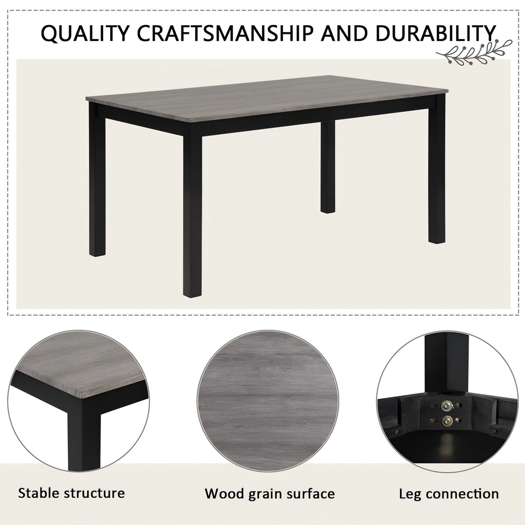Modern Dining Table Set With Upholstered Chairs For Dining Room