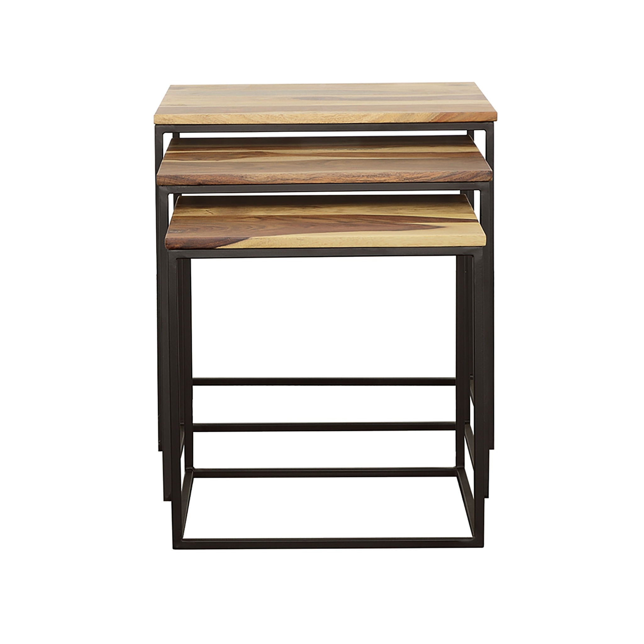 3 Piece Nesting Design Table Set - Brown