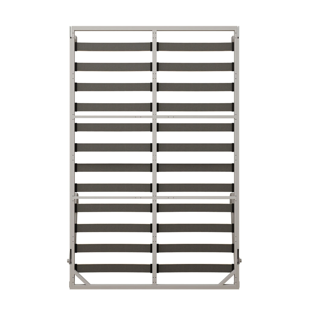 Queen Size Vertical Murphy Wall Cabinet Folding Bed With Automatic Legs - Gray