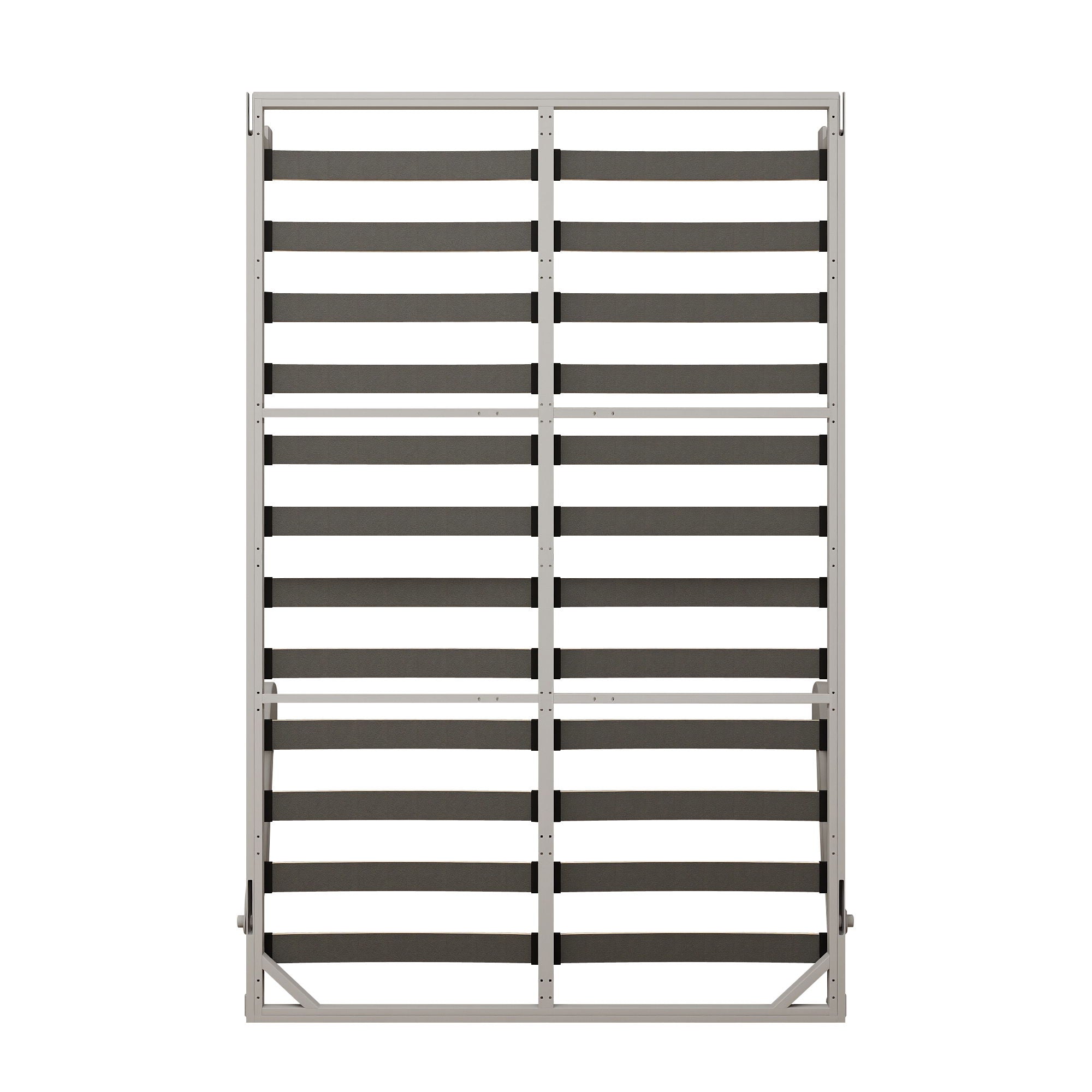 Queen Size Vertical Murphy Wall Cabinet Folding Bed With Automatic Legs - Gray