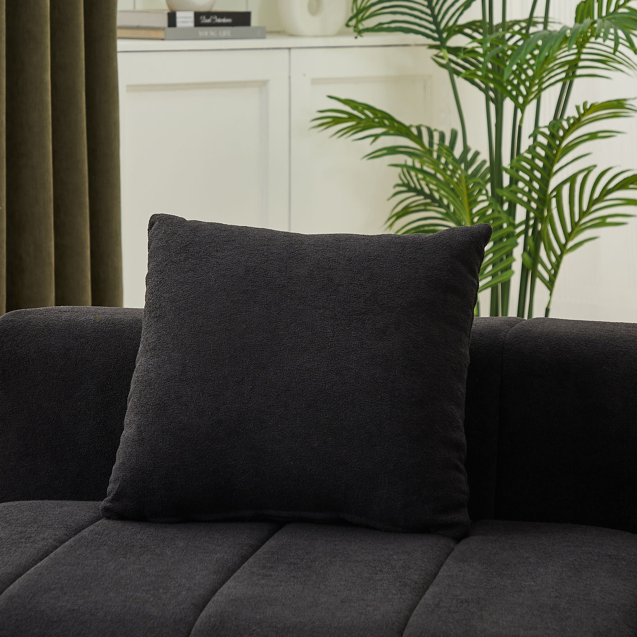 Modular Sectional Sofa With 2 Pillows, Symmetrical Design