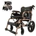 Lightweight Foldable Transport Wheelchair For Adults, Square Tube Design