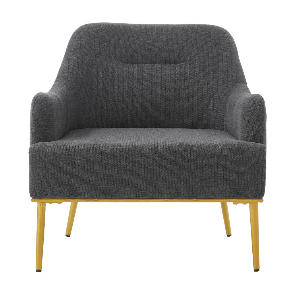 Modern Elegance Accent Chair With Curved Backrest