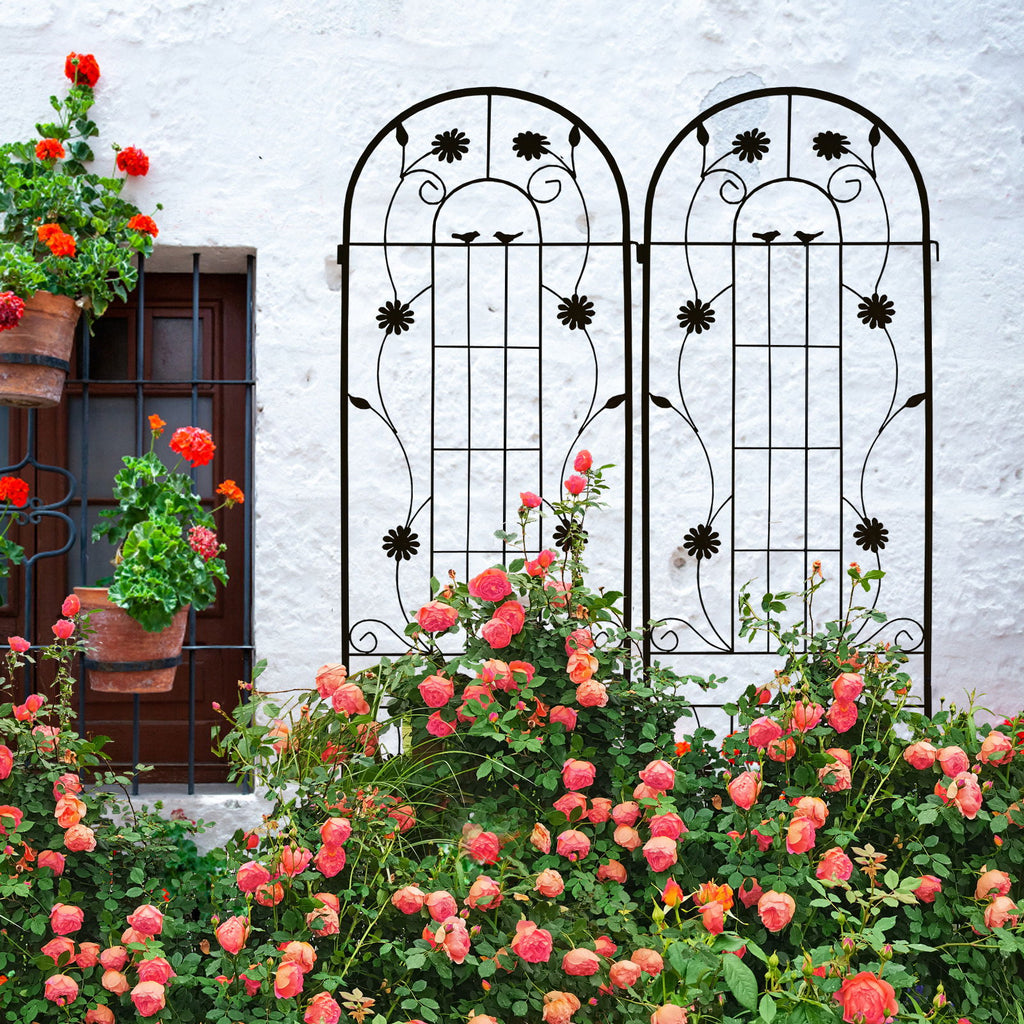 Metal Garden Trellis Rustproof Trellis For Climbing Plant Outdoor Flower Support